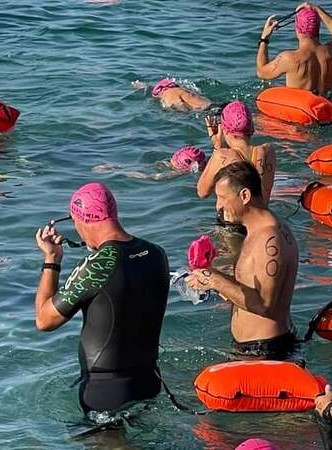 leçon de natation à Ajaccio, Corse