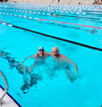 leçon de natation à Ajaccio, Corse