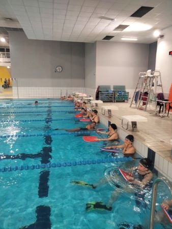 leçon de natation à Ajaccio, Corse