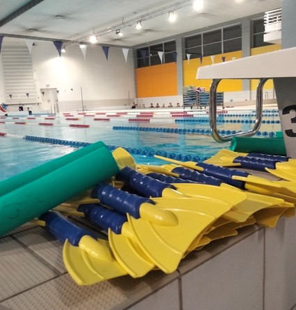 leçon de natation à Ajaccio, Corse